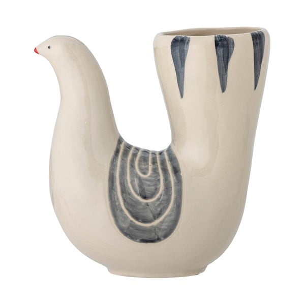Vaso in gres dipinto a mano color crema (altezza 19 cm) Trudy - Bloomingville