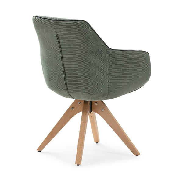 Set di sedie da pranzo verde in imbottito con braccioli 2 pz Donatelo – Marckeric-image-3