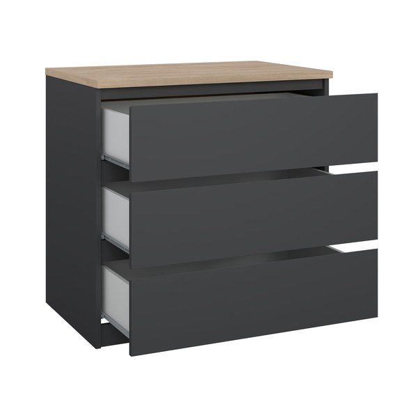 Credenza grigio scuro 77x76x50 cm Naia – Tvilum-image-3