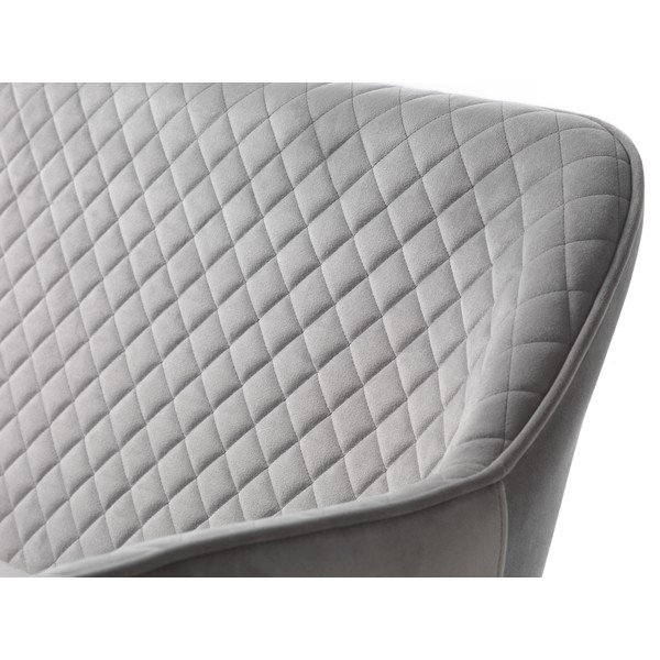 Divano in velluto grigio chiaro 129 cm Berrie - Unique Furniture-image-1