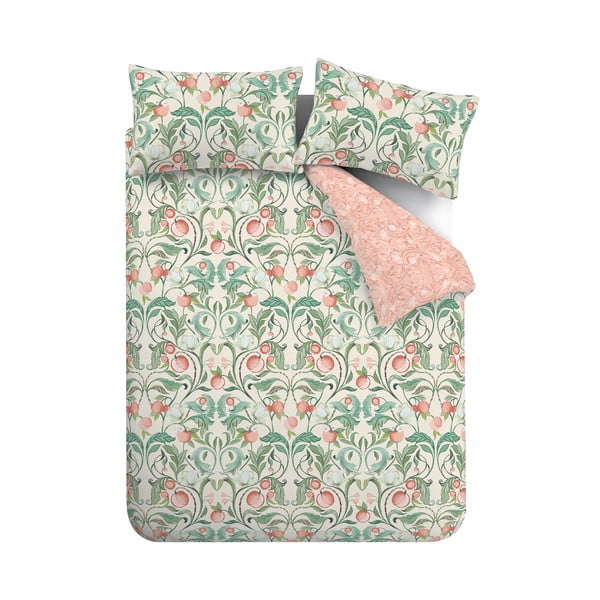 Biancheria da letto verde-rosa per letto matrimoniale 200x200 cm Clarence Floral - Catherine Lansfield