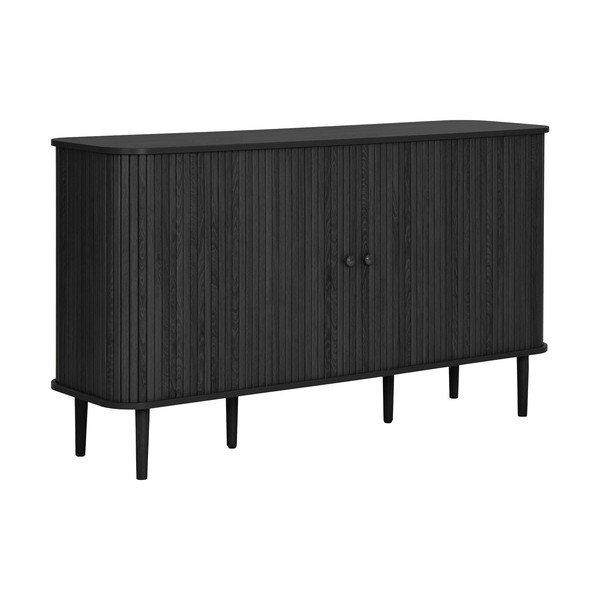 Credenza nera in pino massiccio 140x79x40 cm Nikko – House Nordic