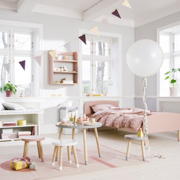 Tavolo per bambini grigio, ø 60 cm Dots - Flexa-image-1