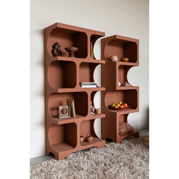Libreria color terracotta 85x180x37 cm Dundee – Dutchbone-image-1