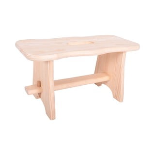 Sgabello in legno di pino colore naturale Tirolo - Rojaplast