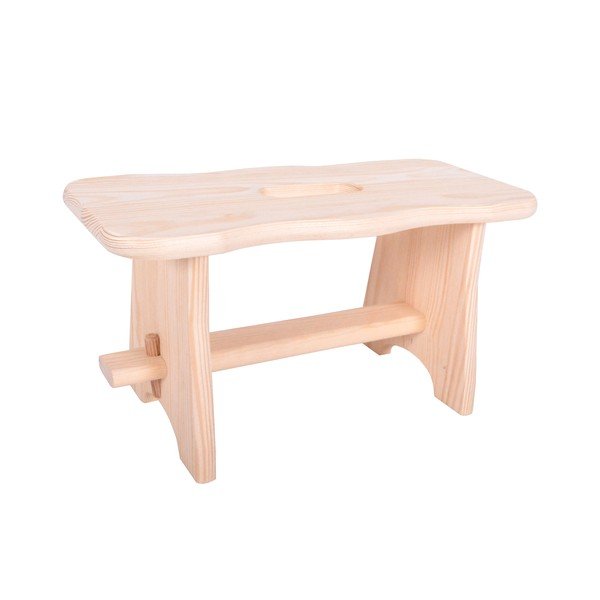 Sgabello in legno di pino colore naturale Tirolo - Rojaplast-image-1