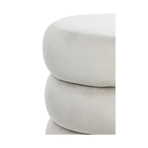 Sgabello in velluto grigio chiaro Kimi - Light & Living-image-3