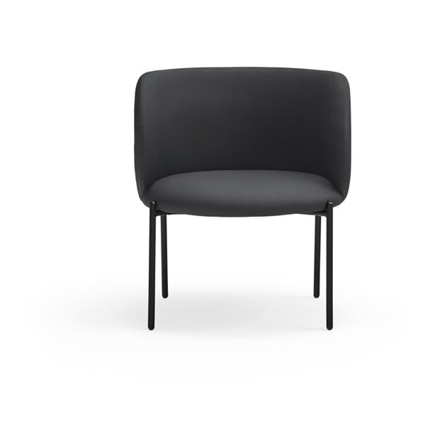 Poltrona in similpelle nera Mogi - Teulat-image-2