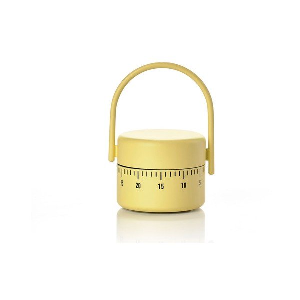 Orologio analogico giallo per i minuti in cucina Singles - Zone