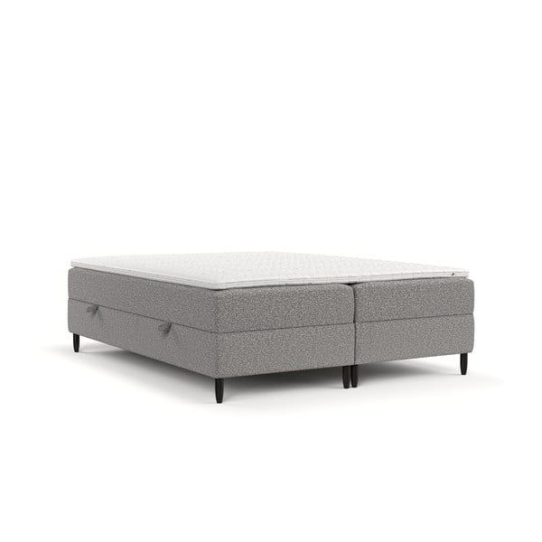 Letto boxspring grigio con contenitore 200x200 cm Malte - Maison de Rêve