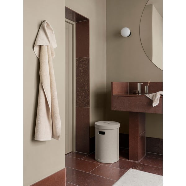Cesta per il bucato beige in finta pelle 67,5 l Sahla M – Blomus-image-1
