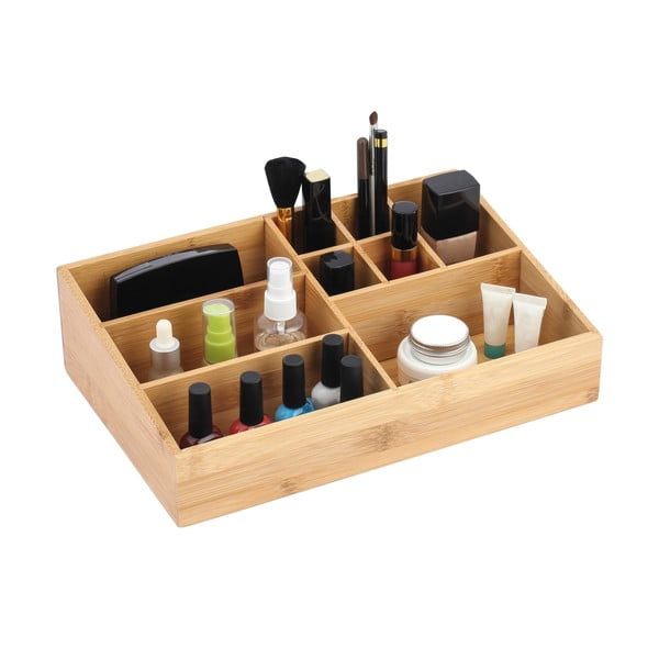 Organizer da bagno di colore naturale in bambù per cosmetici Isalys – MSV-image-1