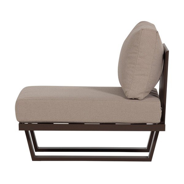 Poltrona da esterno marrone in metallo/in imbottito Bear – WOOOD-image-3