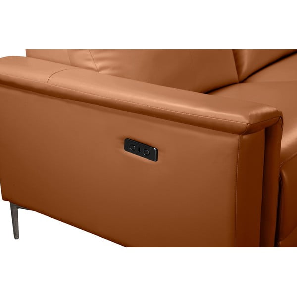 Divano angolare marrone in similpelle (angolo destro) Lund - Støraa-image-4