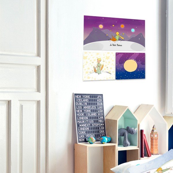 Quadro per bambini 27x27 cm Les Planetes - Mr. Fox-image-1