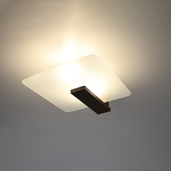 Lampada da soffitto marrone scuro con paralume in vetro 40x47,5 cm Parola - Sollux-image-1
