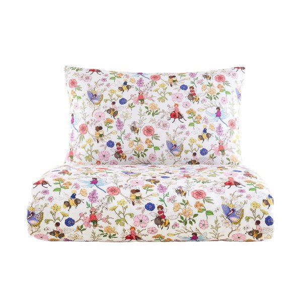 Set copripiumino e federa da bambini in cotone per letto singolo 135x200 cm Garden Friends – Belle & Boo