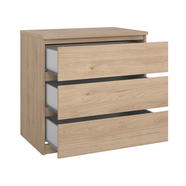 Credenza di colore naturale con effetto rovere 77x76x50 cm Naia – Tvilum-image-3