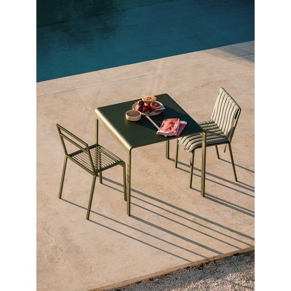 Tavolo da pranzo da giardino in metallo 80x80 cm Oto – noo.ma-image-2