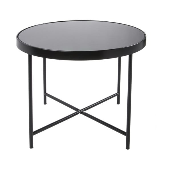 Tavolino nero , ⌀ 60 cm Smooth XL - Leitmotiv