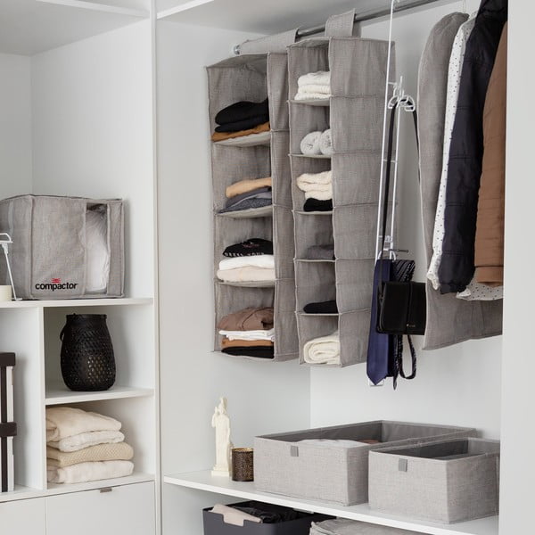 Organizer in tessuto appeso per il guardaroba Oxford - Compactor-image-1