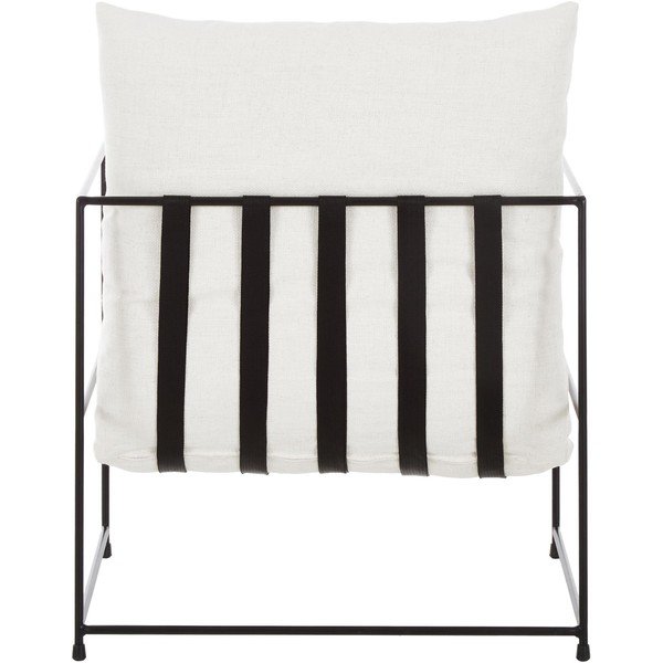 Poltrona bianca con struttura in metallo Wayne - Westwing Collection-image-1