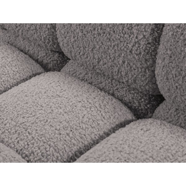 Modulo divano grigio chiaro in tessuto bouclé (angolo destro) Bellis - Micadoni Home-image-1