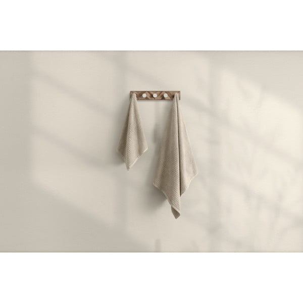 Asciugamani e teli da bagno in cotone beige in set di 2 pezzi - Foutastic-image-3