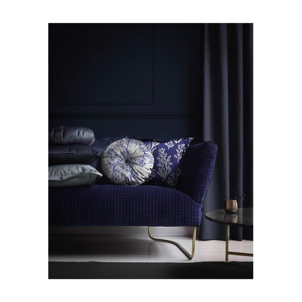 Cuscino decorativo rotondo con rivestimento in velluto Sea, ⌀ 45 cm - Velvet Atelier-image-1