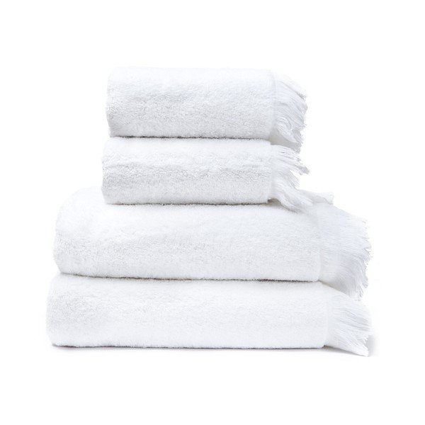 Set di 2 asciugamani bianchi e 2 asciugamani da bagno in 100% cotone, 50 x 90 + 70 x 140 cm. - Bonami Selection