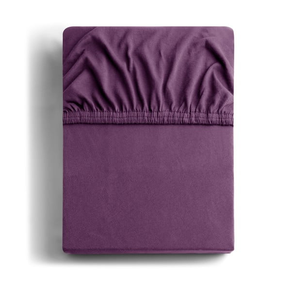 Lenzuolo con angoli viola in jersey 160x200 cm Amber – Restilo