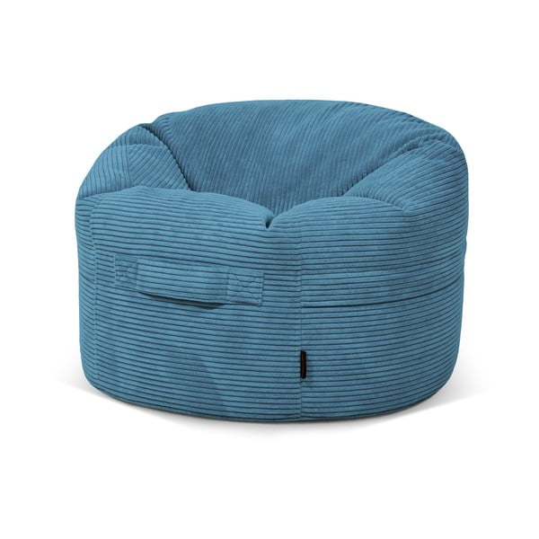 Pouf a sacco per bambini blu con rivestimento in velluto a coste Roll 80 – SLOWDOWN