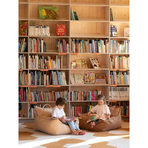 Pouf a sacco per bambini marrone con rivestimento in velluto a coste Chair – Wigiwama-image-2