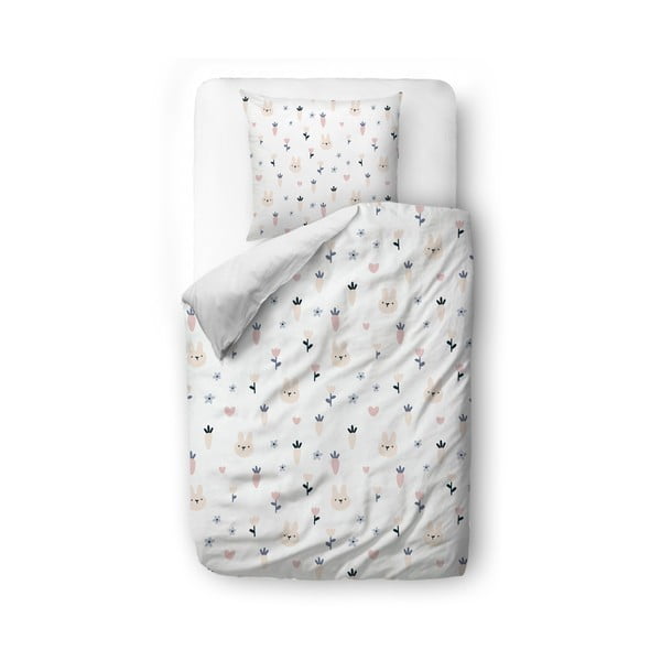 Biancheria da letto per culla in cotone sateen 130x100 cm Sweet Bunnies - Butter Kings