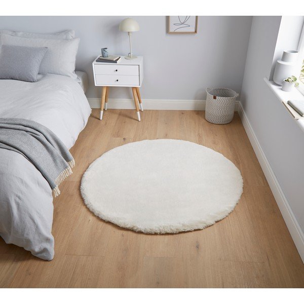 Tappeto bianco crema , ⌀ 120 cm Teddy - Think Rugs-image-1