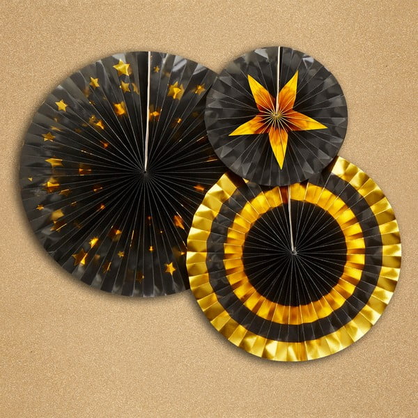 Set di 3 decorazioni di carta Goldie Glitz & Glamour - Neviti