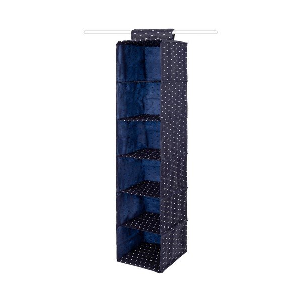 Tmavě modrý závěsný organizér s 6 přihrádkami Compactor Kasuri Range, šířka 30 cm-image-2