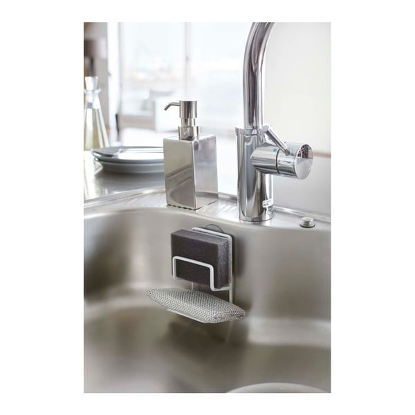 Porta-spugna bianco Tower - YAMAZAKI-image-1