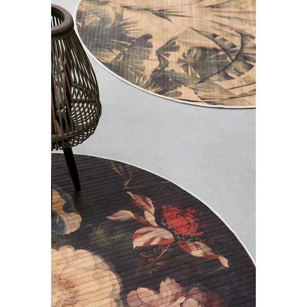 Tappeto rotondo in bambù tessuto a mano ø 120 cm Sayuri – Bizzotto-image-2