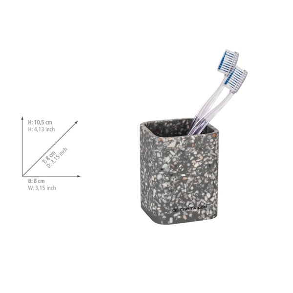 Portaspazzolino in poliresina grigio Tom Tailor T-Terrazzo – Wenko-image-4