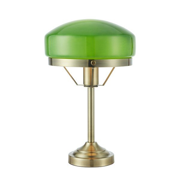 Lampada da tavolo verde/color ottone (altezza totale 39 cm) Aurelia – Markslöjd