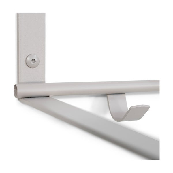 Attaccapanni da parete grigio tortora in metallo con scaffale 100 cm Rex – Spinder Design-image-3