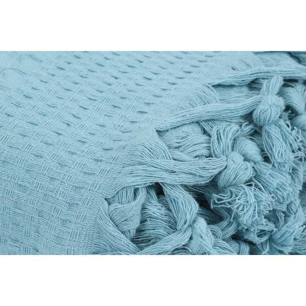 Copriletto in cotone blu per letto matrimoniale , 220 x 240 cm Peacook - Mijolnir-image-1