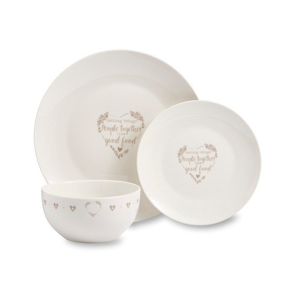 12dílný set nádobí z porcelánu Cooksmart England Food for Thought