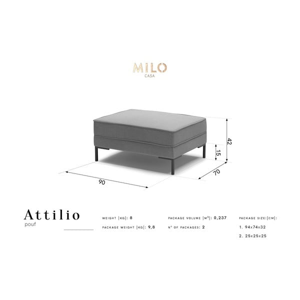 Pouf blu Attilio - Milo Casa-image-4
