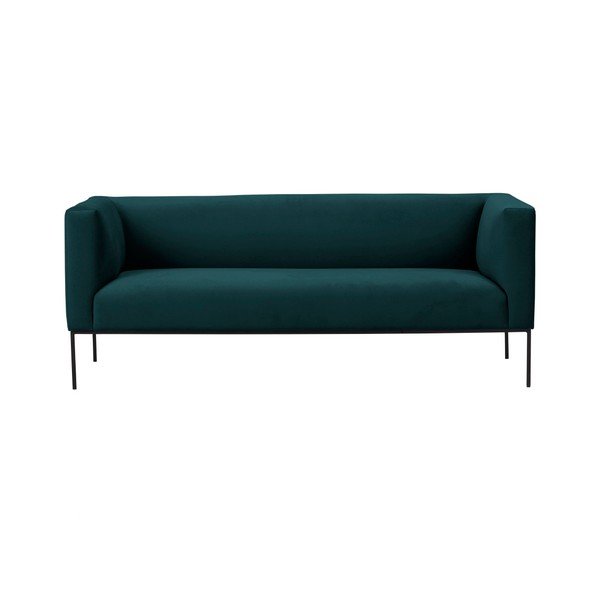 Divano in velluto verde petrolio, 195 cm Neptune - Windsor & Co Sofas