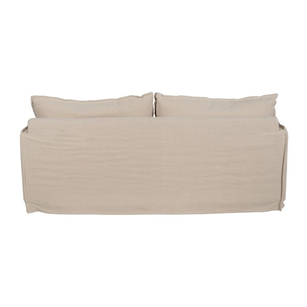 Divano color crema con rivestimento in lino 200 cm – Ixia-image-3