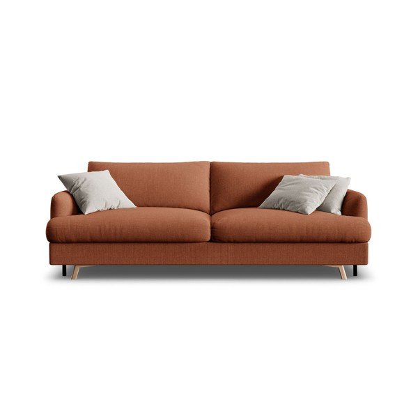 Divano color terracotta allungabile/con contenitore 233 cm Naomi – Micadoni -image-1