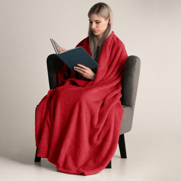 Coperta in microfibra rossa, 220 x 240 cm Henry - DecoKing-image-1