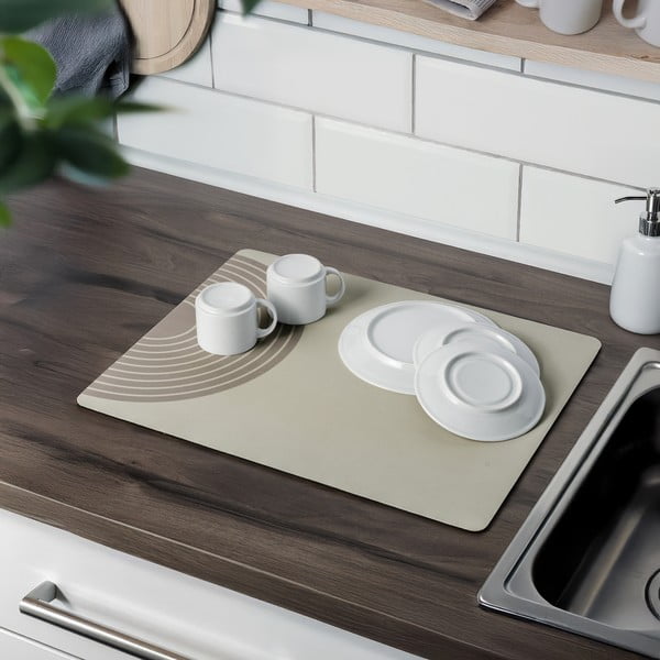 Tappetino scolapiatti beige in gomma 50x40 cm Dima – Wenko-image-2